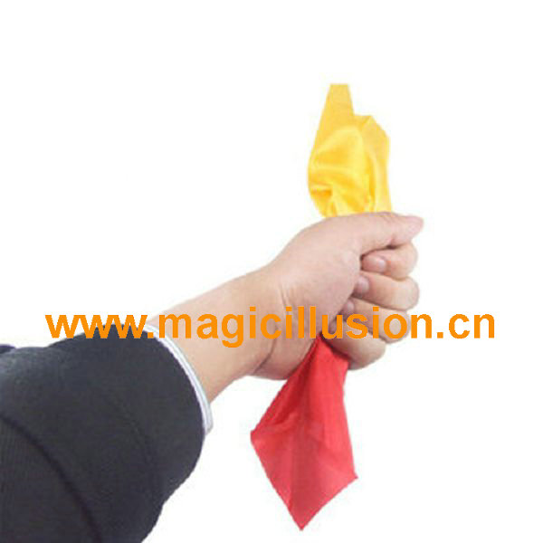 Double color changing silks magic tricks